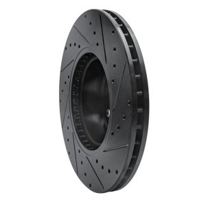 BMW X4 Brake Rotor (1) - Front Left - R1 Concepts - Drilled & Slotted - Black - `11-`18